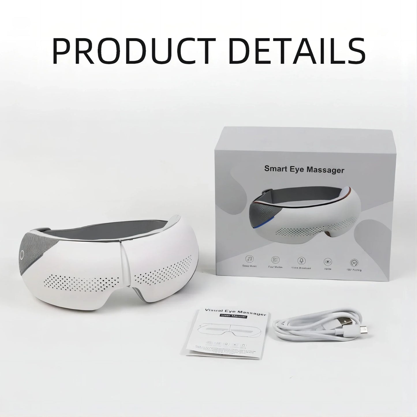 Newest Visible Eye Massager | Smart Airbag Compression Glasses with Bluetooth Music for Better Sleep