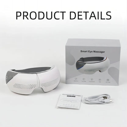 Newest Visible Eye Massager | Smart Airbag Compression Glasses with Bluetooth Music for Better Sleep