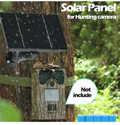 D4 5V/6V Solar Battery Charger – 4W Portable Solar Power Bank for Security Cameras, DC 5521 Output