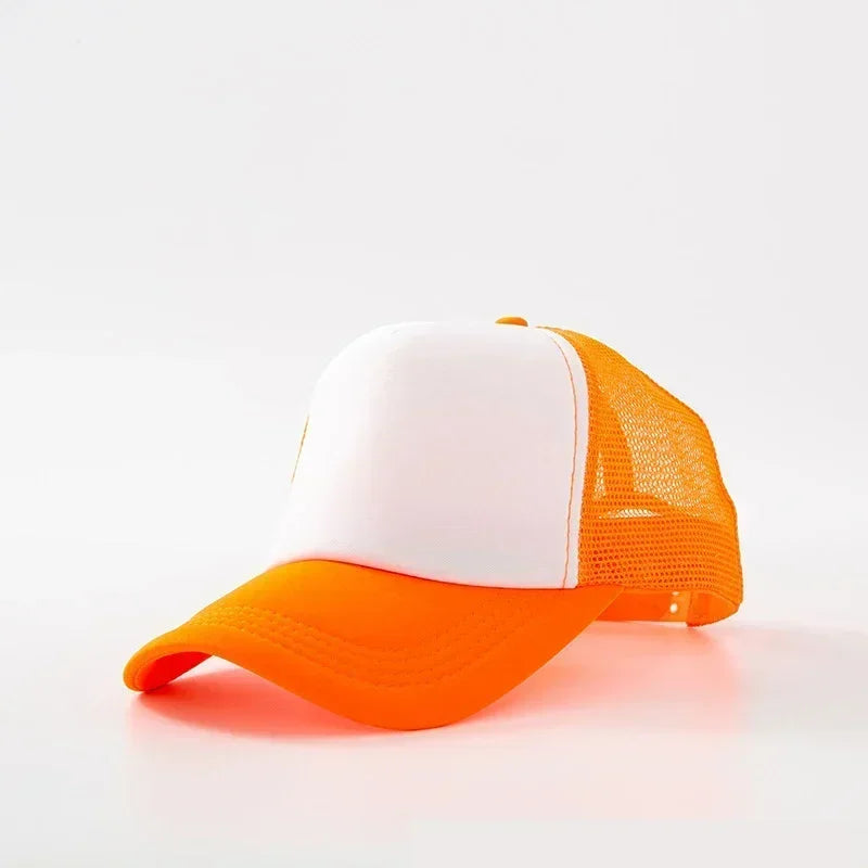 Custom Logo Trucker Hat - Adjustable Polyester Mesh Baseball Cap for Men & Women