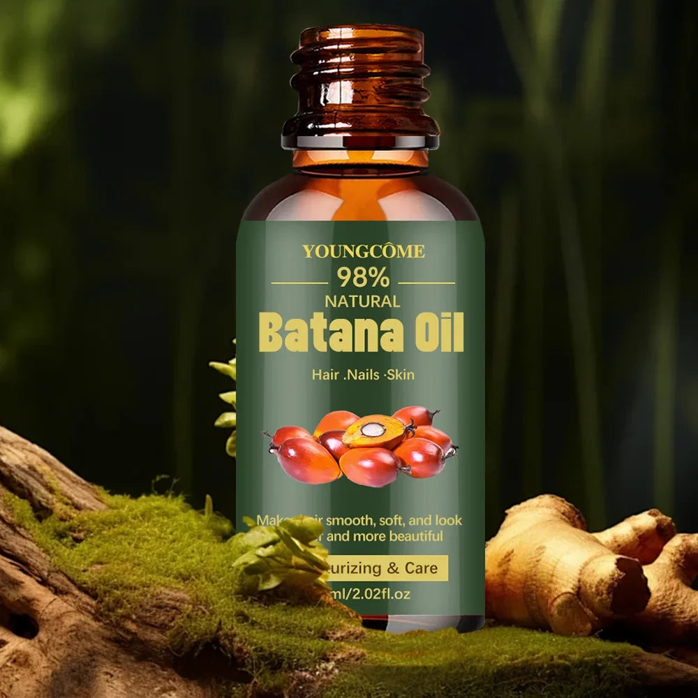 Pure Batana Hair Oil - Natural Hair Growth Treatment for Shine Strengthening Split End Repair and Scalp Care