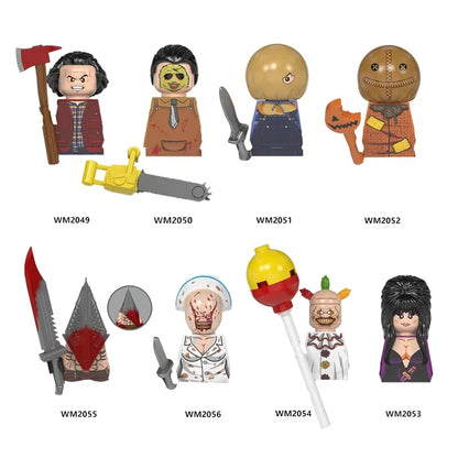 Horror Movie Action Figure Building Blocks – M3gan, Nun & Ash Terrifier Halloween Toy Gift