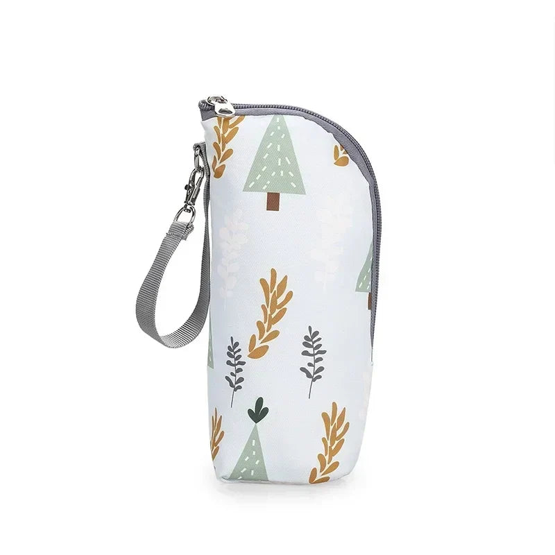 Baby Bottle Bag & Warmer – Aluminum Insulated Stroller Hanging Bag for Baby Feeding, Cups & Drinks Storage