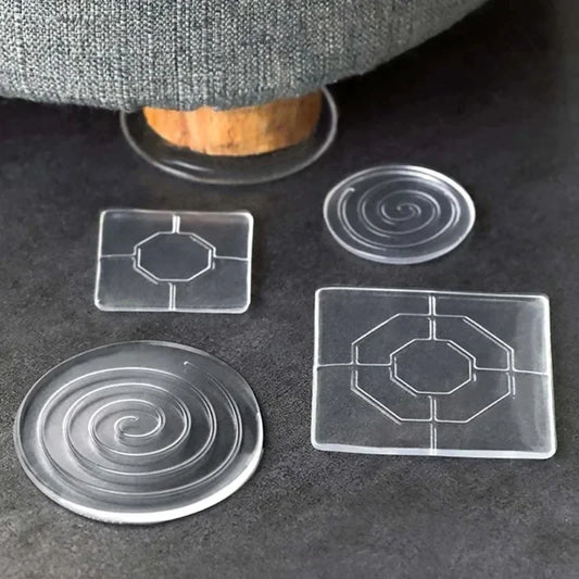 Anti-Slip Transparent Silicone Furniture Pads — Adhesive PU Cushions for Table, Sofa, Bed Legs, and Noise Reduction