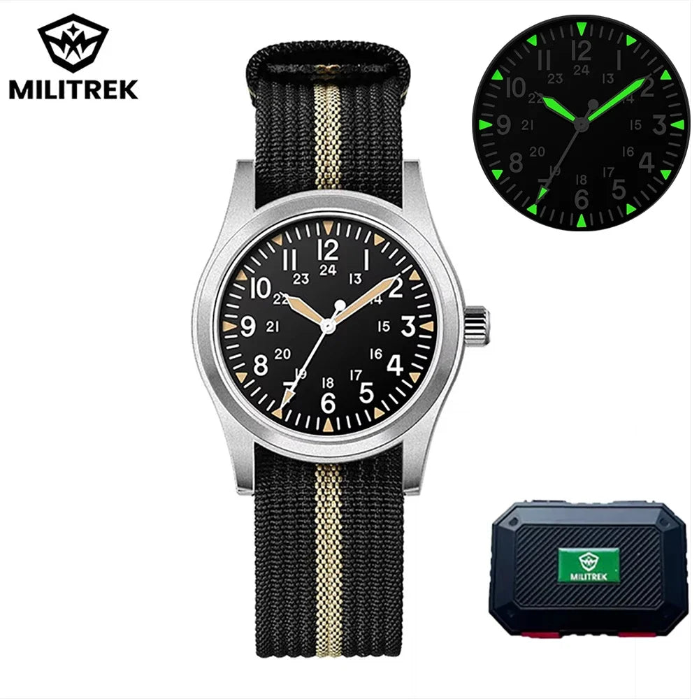 MILITREK 9001 Military Retro Men’s Watch - Quartz Stainless Steel Waterproof Sapphire Luminous Wristwatch