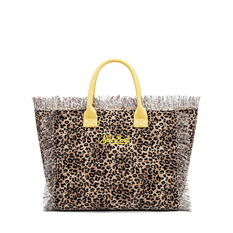 SAINT BARTH Autumn Winter Plush Towel Bag – Women’s Large Capacity Striped Casual Handbag with Tassel
