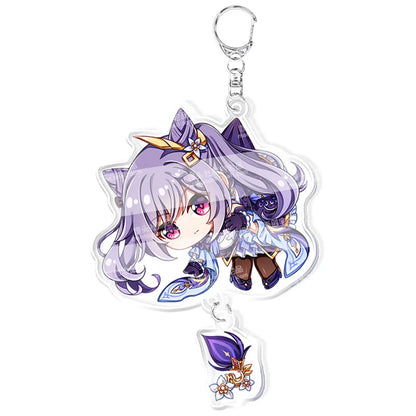 Anime Game Keychain – Atataki Itto, Kunikuzushi, Xiao, Tartaglia & Kazuha Cat Series Cosplay Key Chain