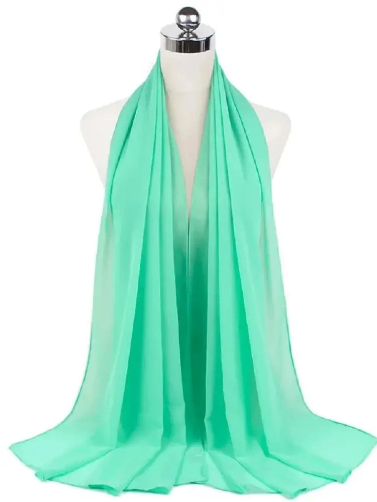 Women’s Solid Chiffon Instant Hijab – Ready-to-Wear Islamic Scarf, Muslim Shawl & Arab Head Wrap