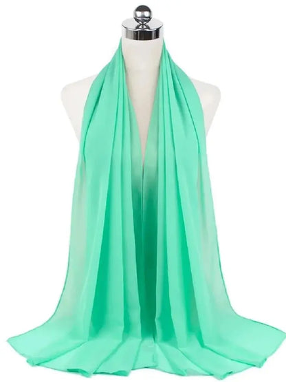 Women’s Solid Chiffon Instant Hijab – Ready-to-Wear Islamic Scarf, Muslim Shawl & Arab Head Wrap