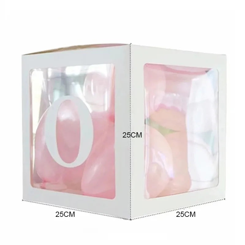 Transparent Letter Balloon Box - Ideal for Baby Showers, Birthdays, and Weddings - Party Supplies for 1st Birthdays and More!
