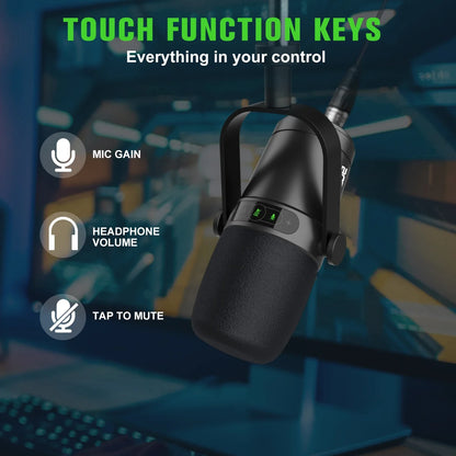 Professional USB/XLR Dynamic Microphone – VM70 Mic for Broadcast, Podcast & Recording Studio, Ideal for Music & Speech