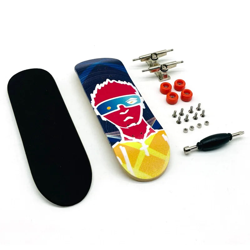Creative Mini Finger Skateboard – Colorful Maple Fingerboard with Double Rocker, Sport Bearings & Palm Slide Board
