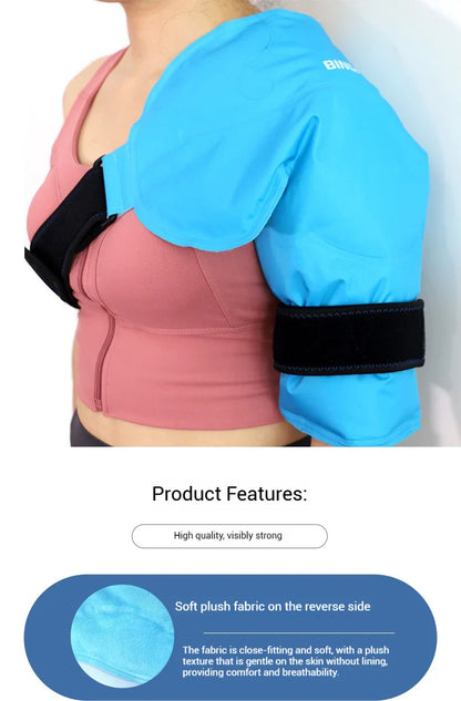 Adjustable Shoulder Ice Pack Wrap — Hot & Cold Gel Compress Support for Pain Relief & Injury Recovery