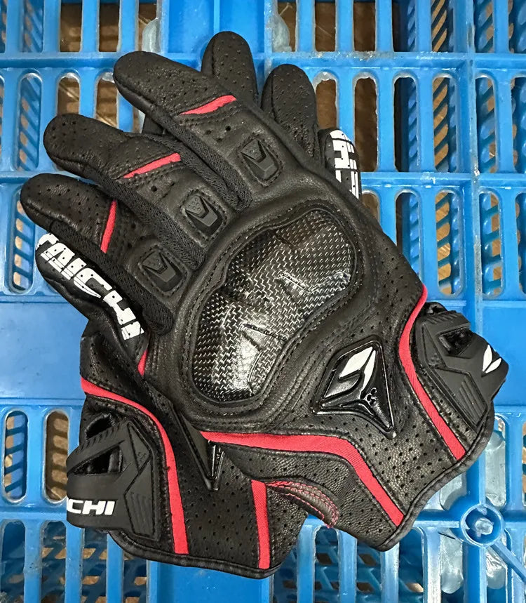 Genuine Leather Motorcycle Gloves – Men's Motocross Racing Gloves RST390/391 – Spring and Autumn Touch Screen Guantes Moto
