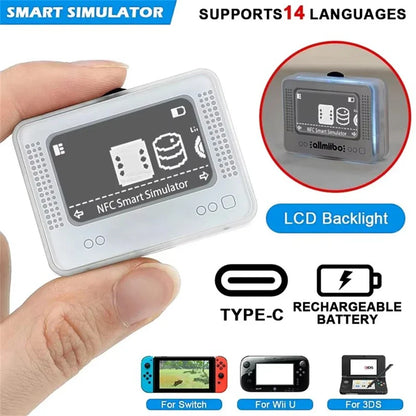 Amiibo NFC Pixl Emulator Simulator – Chargeable Bluetooth Intelligent Game Accessory for Switch 2, Wii U & 3DS Gaming Devices