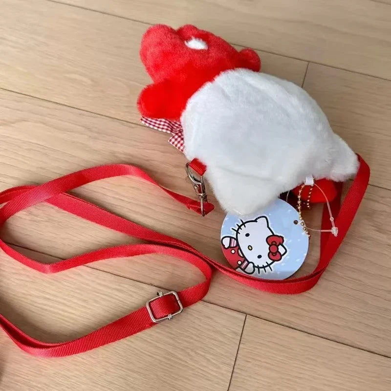 Labubu Sanrio Doll Crossbody Bag — Kawaii Anime Melody Cinnamoroll Clothing Pendant, Cute Cartoon Toy Gift