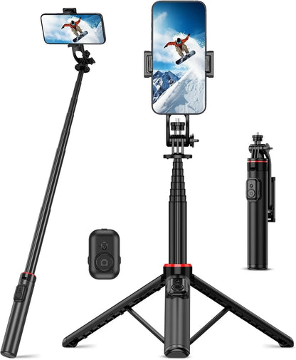 130cm Selfie Stick Tripod – Portable Retractable Smartphone Stand with Wireless Remote Control