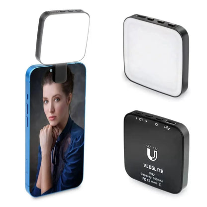 Mini Magnetic Pocket Light for MagSafe iPhone 12, 13, 14 Series - LED Cube Fill Light Lamp with Clip for Makeup Vloggers