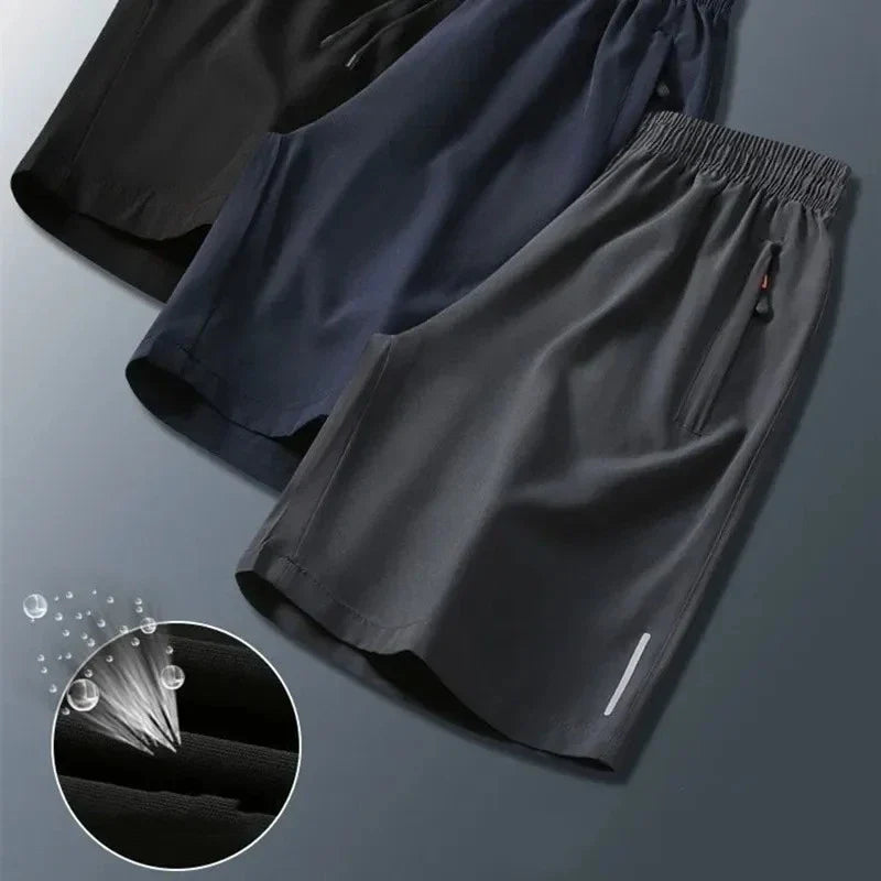 Men's Summer Sports Shorts - Quick-Dry Breathable Ice Silk Running Gym & Beach Shorts