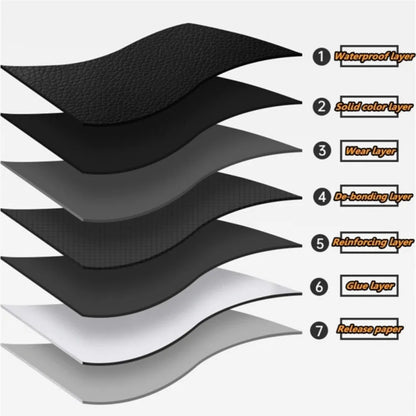 300x50cm Black Self-Adhesive Leather Upholstery Patch – Car Seat, Sofa & Chair Repair Sticker for Holes