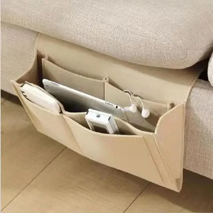 Bedside Hanging Storage Organizer — Phone, Remote, Tissue & Book Holder for Home