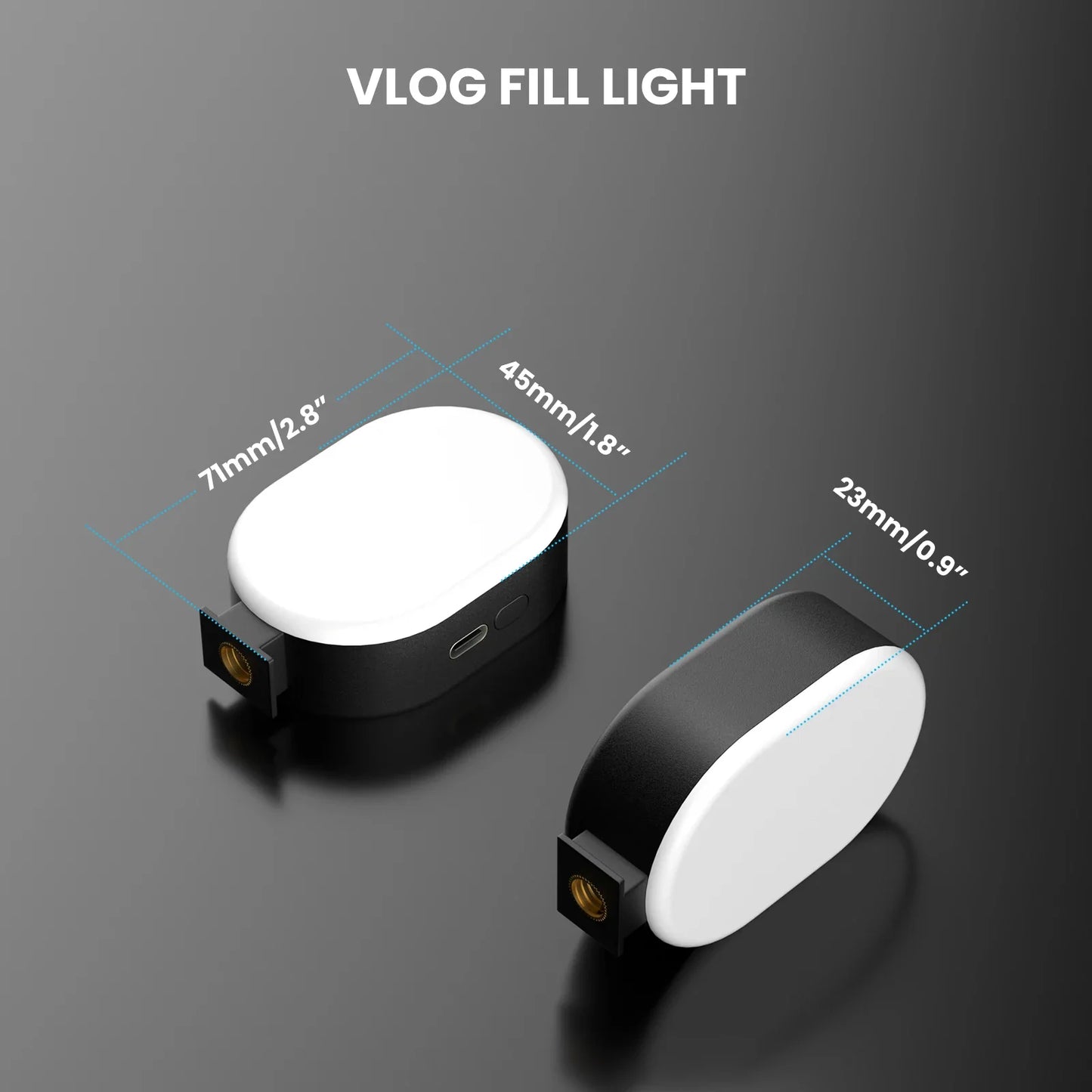 WEYLLAN Mini LED Camera Light – Portable Rechargeable Selfie Light with Cold Shoe Mount & 3 Adjustable Modes