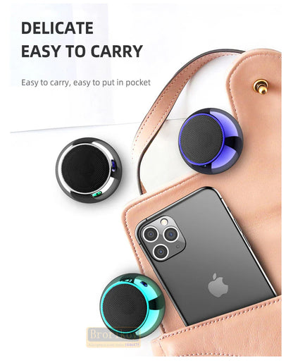 Metal Mini Wireless Bluetooth Speaker — HiFi Portable Subwoofer with Super Bass Stereo for Mobile, PC & Music Playback