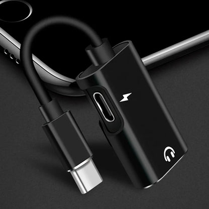 Type-C to 3.5mm Jack Adapter – Audio Splitter for Xiaomi, Huawei, USB-C Headphone Cable & Charger AUX Adapter