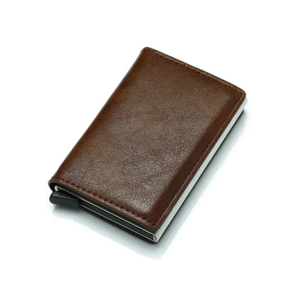 Slim RFID Aluminum Carbon Fiber Men’s Wallet – Slim Business Card & Credit Card Holder Case