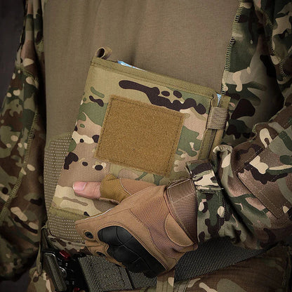 Tactical Map Storage Bag – Foldable Sundries Pouch, EDC Utility Tool Pocket with Hook & Loop, Outdoor Hiking, Camping, Hunting Accessories