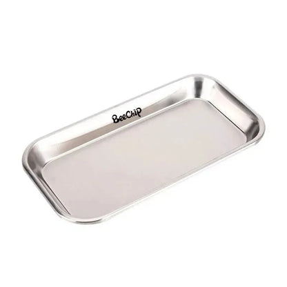 Stainless Steel Cosmetic & Tattoo Storage Tray – Dental, Nail Display, and Equipment Organizer
