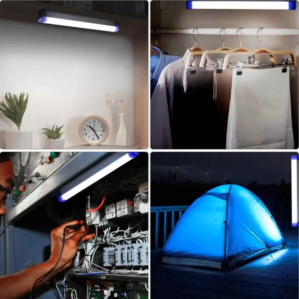 30CM Rechargeable LED Camping Light: Magnetic Suspension Portable Bulb for Emergency & Outdoor Lighting - Ideal for Night Markets