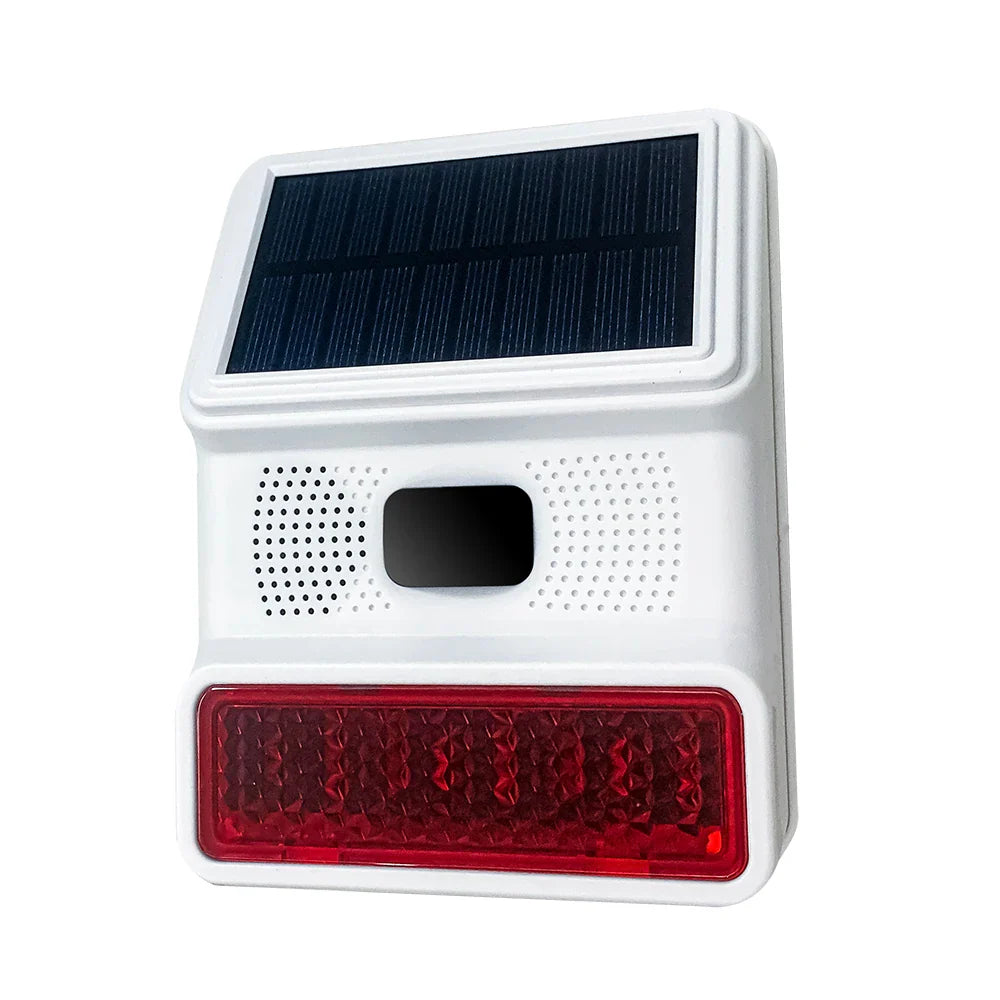 IP65 Waterproof Wireless Solar Strobe Siren Alarm – 433MHz Security for WiFi & GSM Home Alarm System