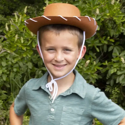 Kids Cowboy Western Hat - Brown Red Costume Accessory for Halloween, Birthday & Theme Parties