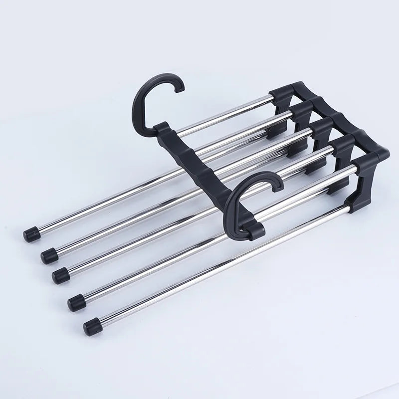 Telescopic Folding Multi-Layer Pants Rack – Magic Pants Hanger for Household Wardrobe Storage
