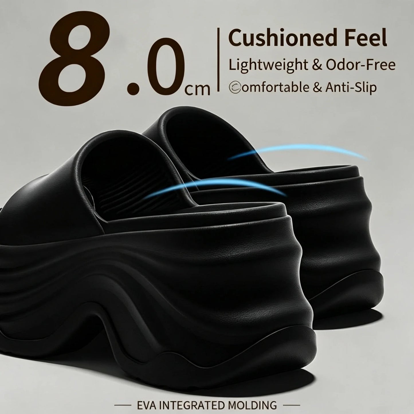 Women's Platform EVA Sandals - Thick Sole Anti-Slip High-Heel Slippers
