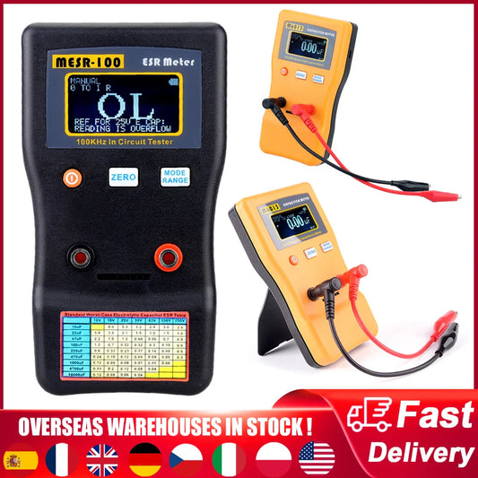 MESR-100/M6013 ESR Meter – Professional Capacitance & Ohm Tester for Capacitors and Circuit Diagnostics