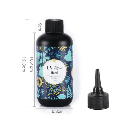 Hard UV Resin Glue - Crystal Clear Ultraviolet Curing Epoxy Resin for DIY Jewelry Making & Craft Projects