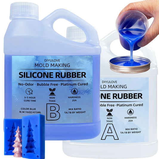 Silicone Mold Making Kit – Platinum Cured Flexible Easy Mix Silicone for Resin Casting & DIY Molding Projects
