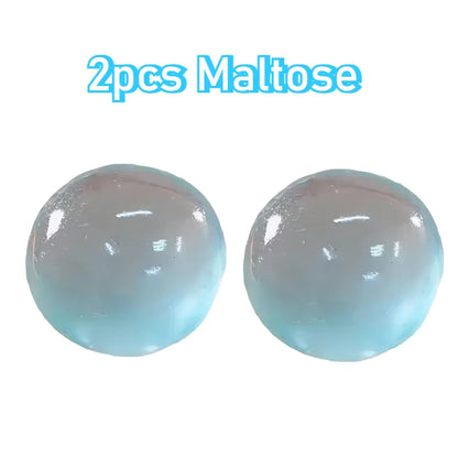 Blue Maltose Squishy Toy – Cute Mochi Anti-Stress Fidget Ball, Soft Transparent Quick-Rebound Decompression Toy