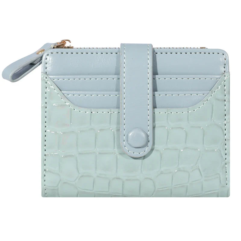 Elegant Women’s Multi-Card Wallet – Casual PU Leather Double Zip Clutch with Crocodile Texture and Stylish Storage