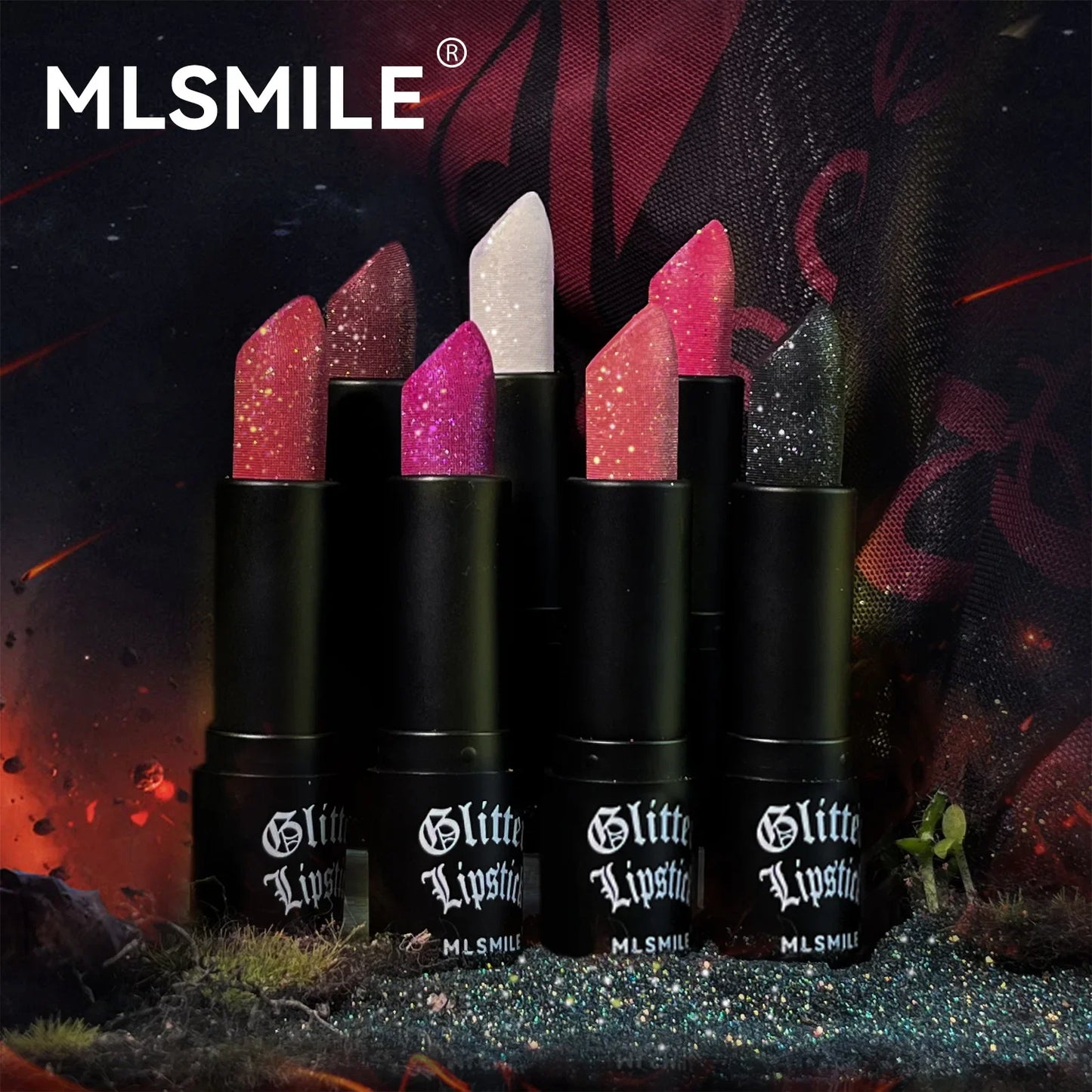7-Color Glitter Lipstick – Waterproof, Long-Lasting Diamond Pearlescent Metallic Lip Gloss for Women