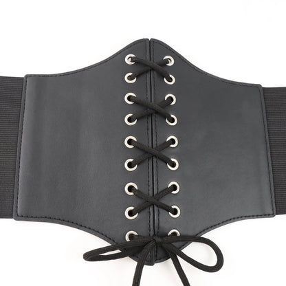 Medieval Wide Leather Armor Belt - Steampunk Waist Costume Accessory for Men & Women, Viking Knight Antique Waistband for LARP & Cosplay