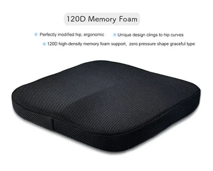 Orthopedic Memory Foam Coccyx Cushion – Non-Slip Tailbone & Sciatica Pain Relief Seat Pad for Office Chair & Car