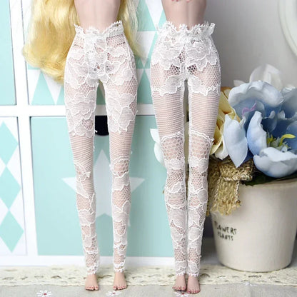1/6 Scale Doll White Lace Socks & Stockings Set – Casual Pants Accessories for BB Dolls