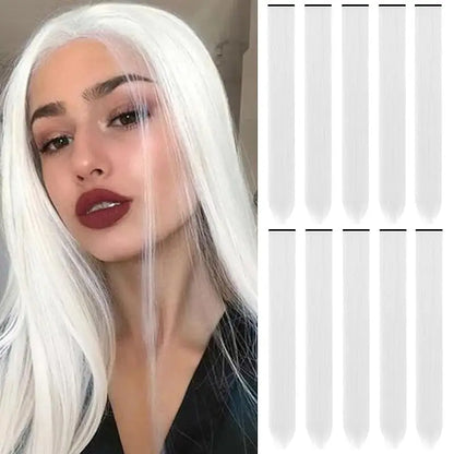 1/5/11 Pack 22" Clip-In Multi-Color Rainbow Hair Extensions – Synthetic Highlights for Girls, Women & Kids