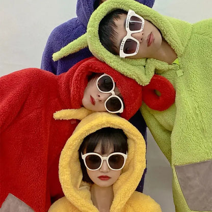 Teletubbies Pajama Costume - Soft Long Sleeve Unisex Cosplay Loungewear for Adults & Kids