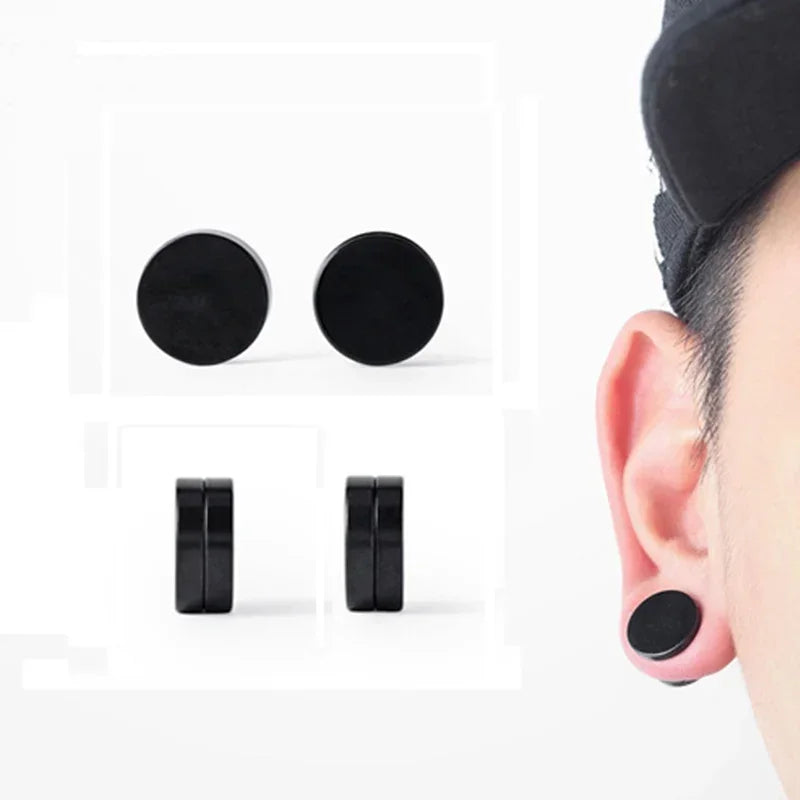 Fashion Magnetic Clip Ear Studs - Non-Piercing Fake Earrings for Men & Women, Jewelry Gift