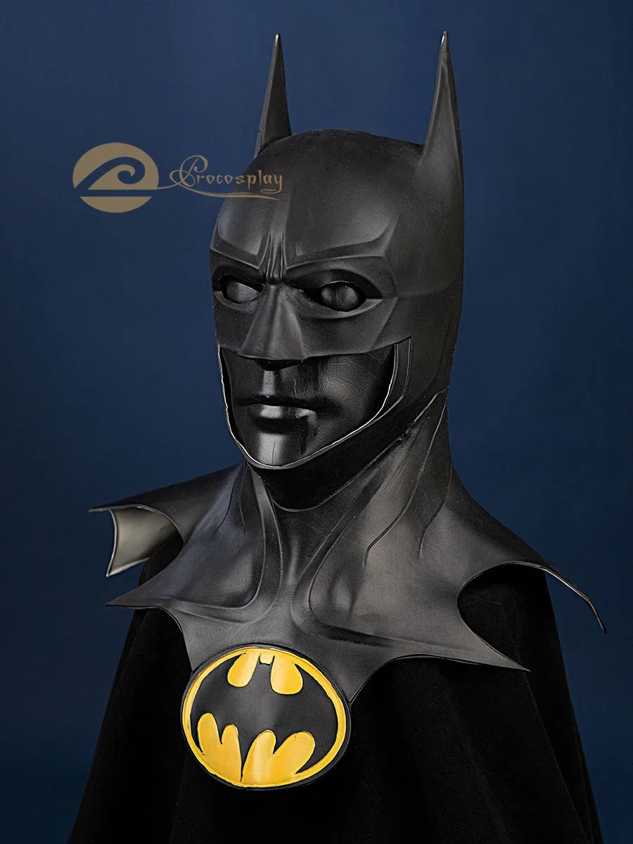 Black Latex Cosplay Mask – Movie Headgear & Halloween Costume Prop C08285