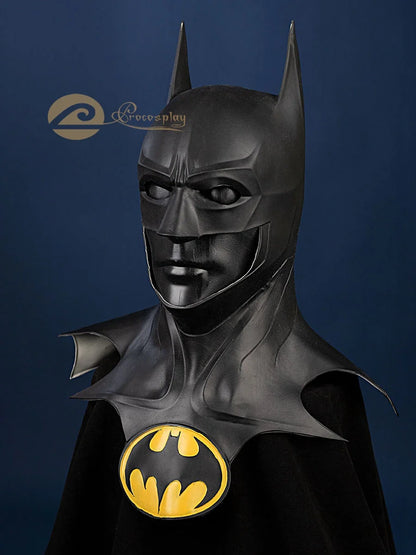 Black Latex Cosplay Mask – Movie Headgear & Halloween Costume Prop C08285